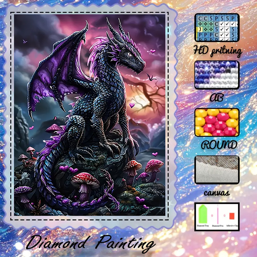 5D Diamond Painting Kit Full Drill - 1 piece - 5D-DIY - Flocking