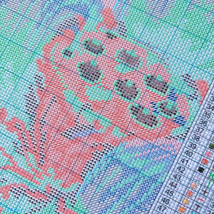 [CC4223-Otter with Pearl Earri - огляд і ціна Cross Stitch Stamped Kits Beginners