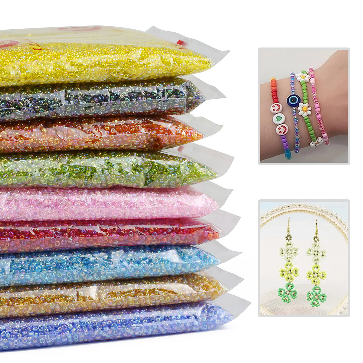 450g 2mm 3mm AB Color  Charm C - огляд і ціна Glass Seed Beads 2Mm Jewelry Making