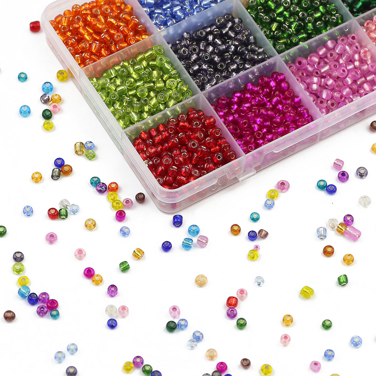 15 Colors Kit Transparent 2/3/ - огляд і ціна Glass Seed Beads 2Mm Jewelry Making