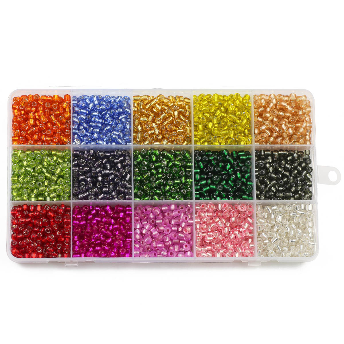 15 Colors Kit Transparent 2/3/ - огляд і ціна Glass Seed Beads 2Mm Jewelry Making