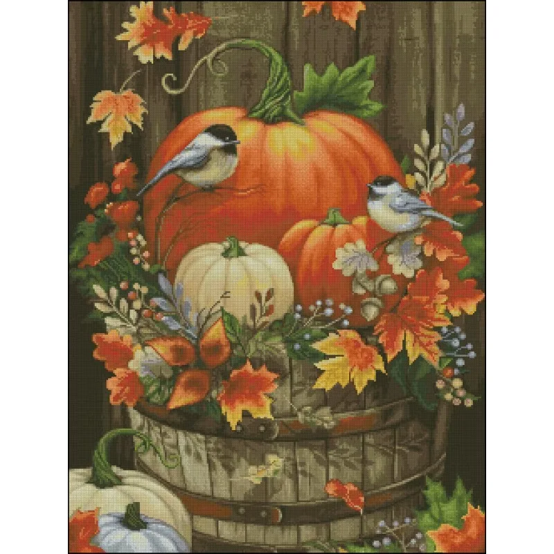 [ZZ3276-Pumpkin Bird] | Beginn - огляд і ціна Cross Stitch Stamped Kits Beginners