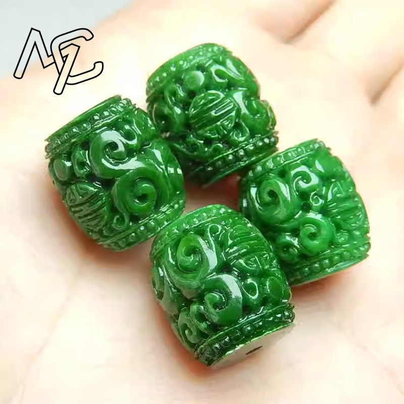 5pc Natural Green Jade Carving - огляд і ціна Beading