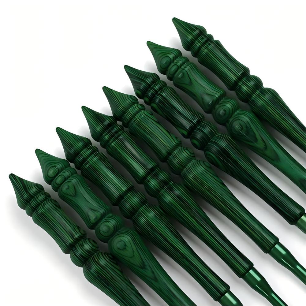 Crochet Hook Set Green Synthet - огляд і ціна Wooden Crochet Hooks Ergonomic Handle