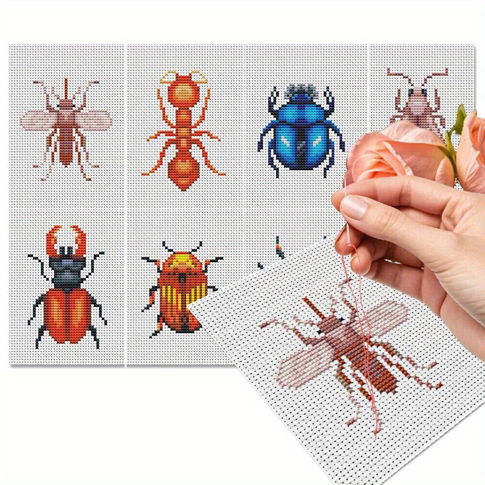 8Pcs Insect Cross Stitch Embro - огляд і ціна Cotton Embroidery Thread Skeins