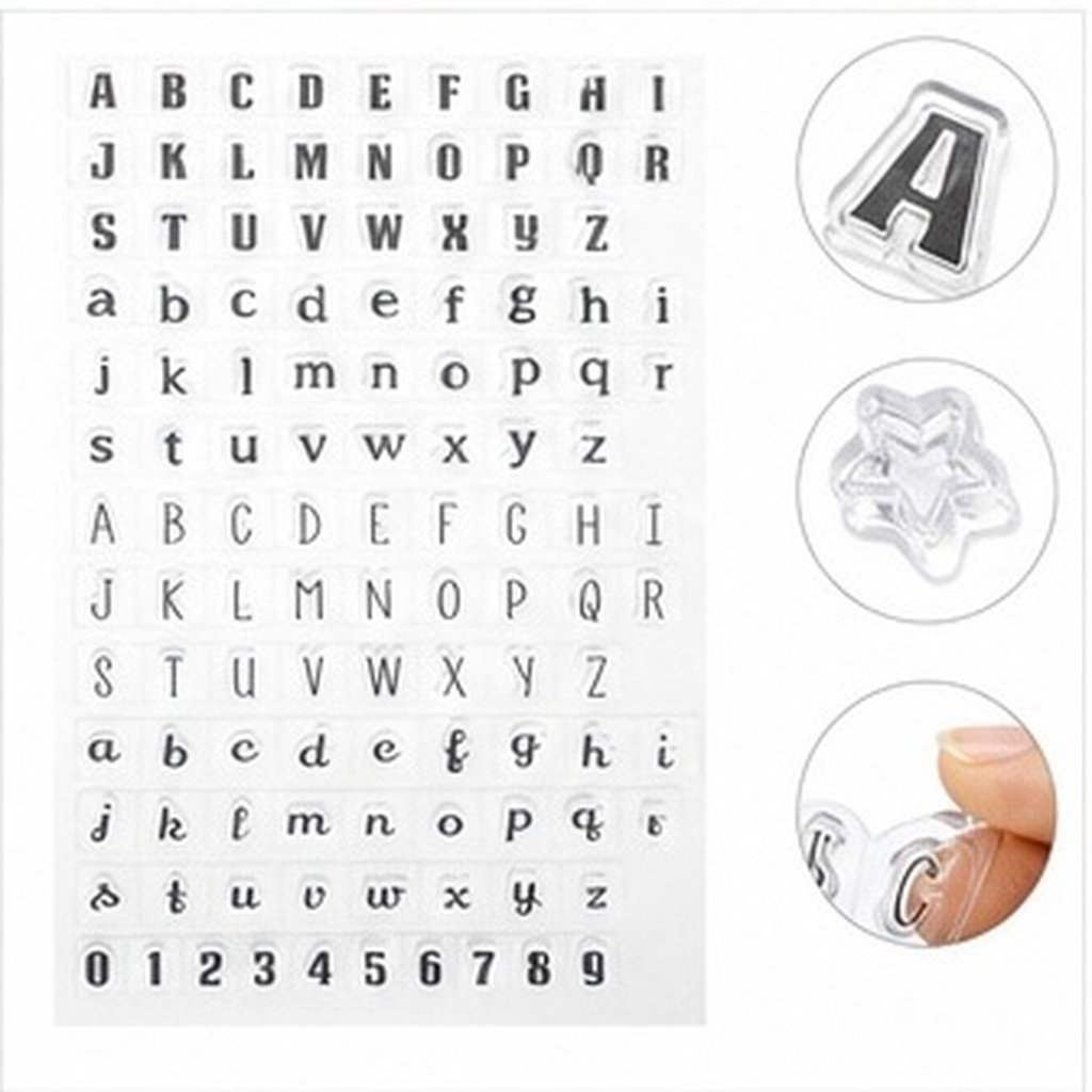 4Pcs Transparent Silicone Alph - огляд і ціна Clear Silicone Stamps For Card Making