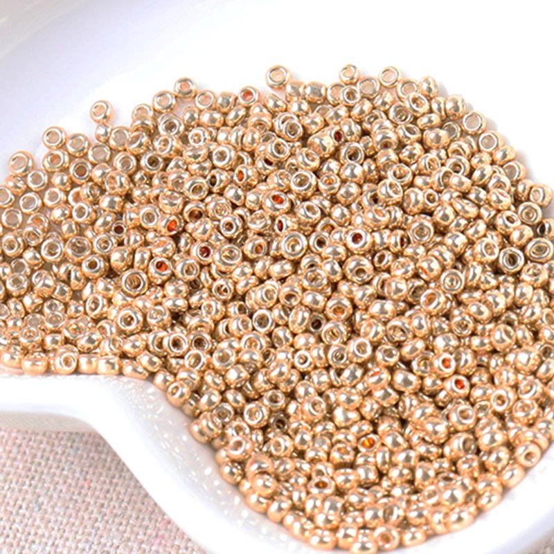 Gold and Silver Color 2mm 3mm  - огляд і ціна Glass Seed Beads 2Mm Jewelry Making