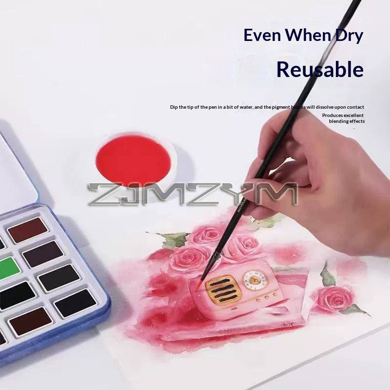 Watercolours Solid Watercolor  - огляд і ціна Watercolor Paint Set Solid Pigment