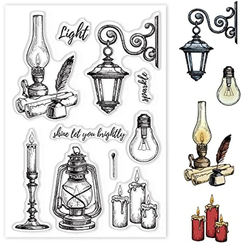 Vintage Lights Silicone Clear  - огляд і ціна Clear Silicone Stamps For Card Making