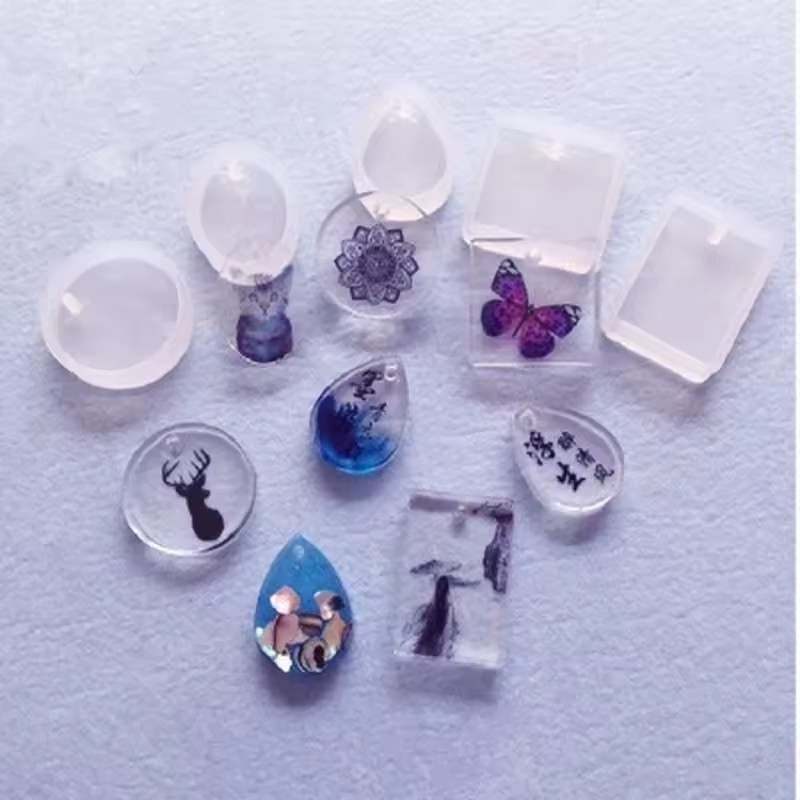 20Pcs/Set DIY Keychain Pendant - огляд і ціна Silicone Epoxy Resin Molds Set