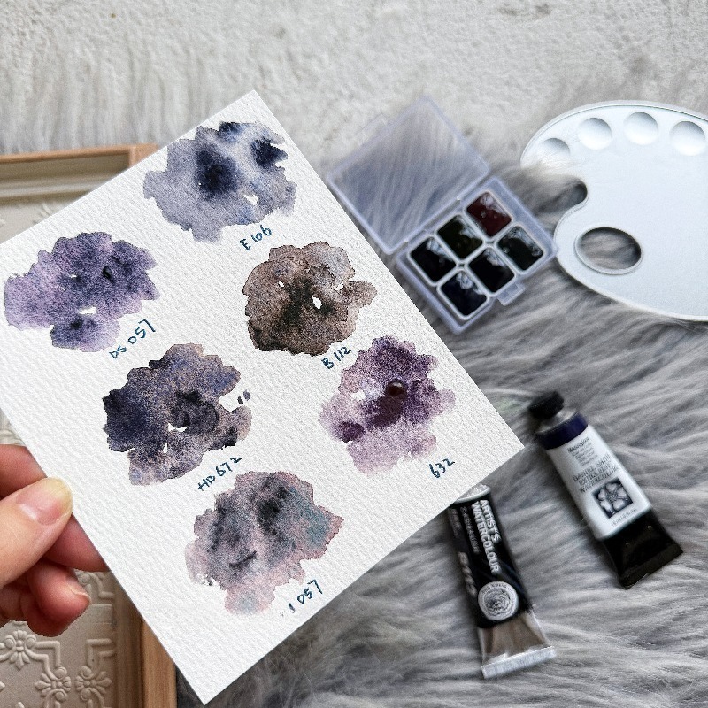6 Colors 1ml White Night Colle - огляд і ціна Watercolor Paint Set Solid Pigment